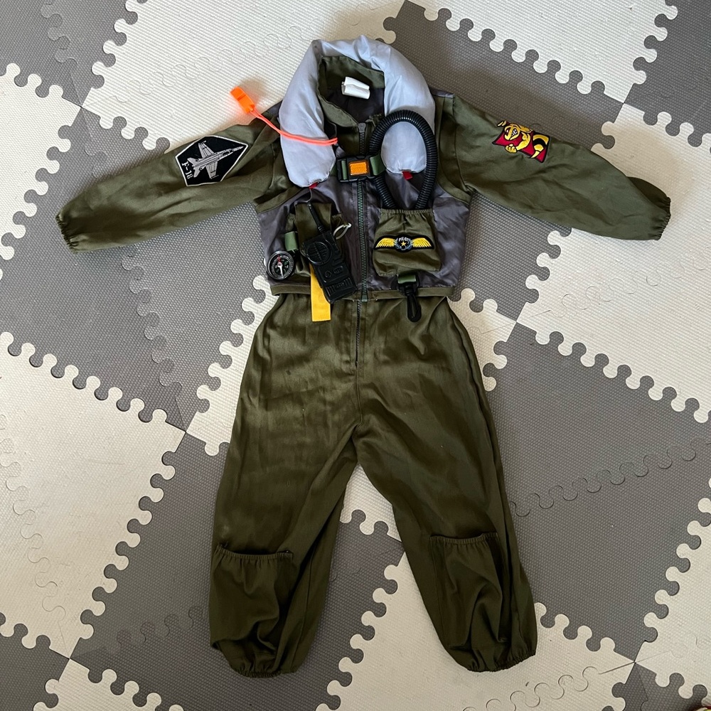 Fighter jet pilot toddler costume